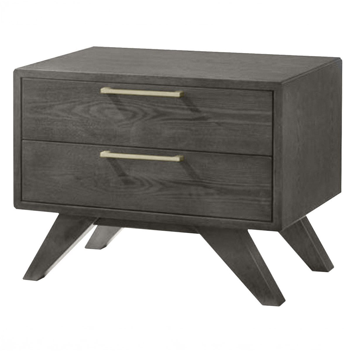 Gray Mid-Century Nightstand