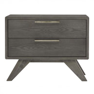 Gray Mid-Century Nightstand