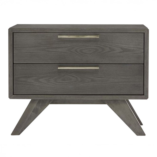 Gray Mid-Century Nightstand