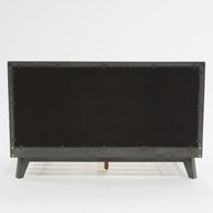 Gray Mid-Century Bed Frame