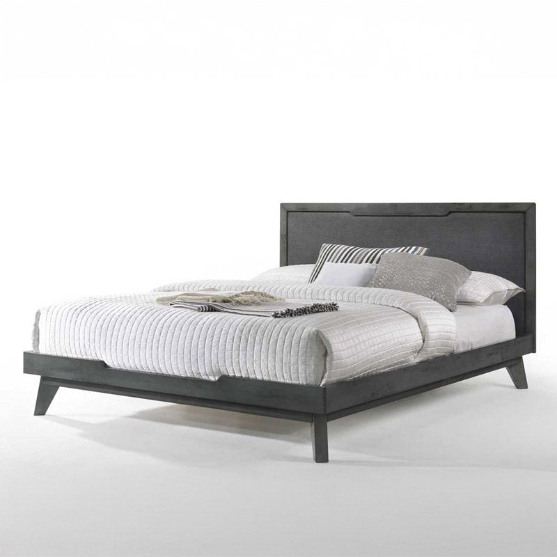 Queen Gray Mid-Century 5 PC Bedroom Set