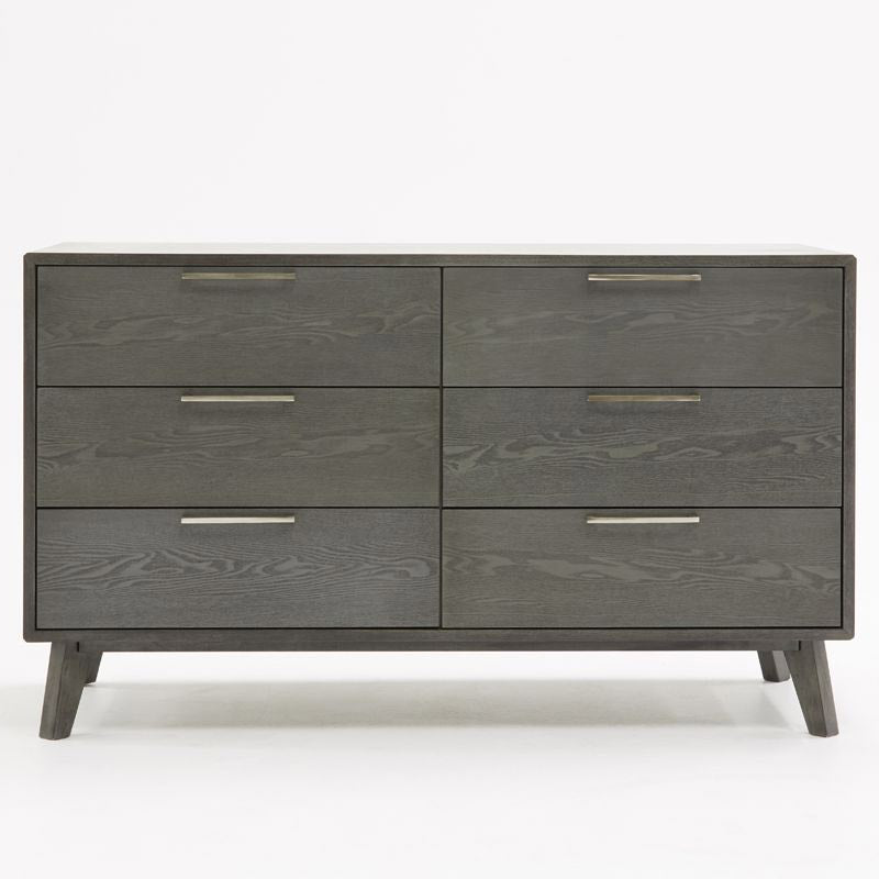 Queen Gray Mid-Century 5 PC Bedroom Set