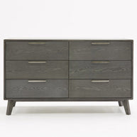 Queen Gray Mid-Century 5 PC Bedroom Set