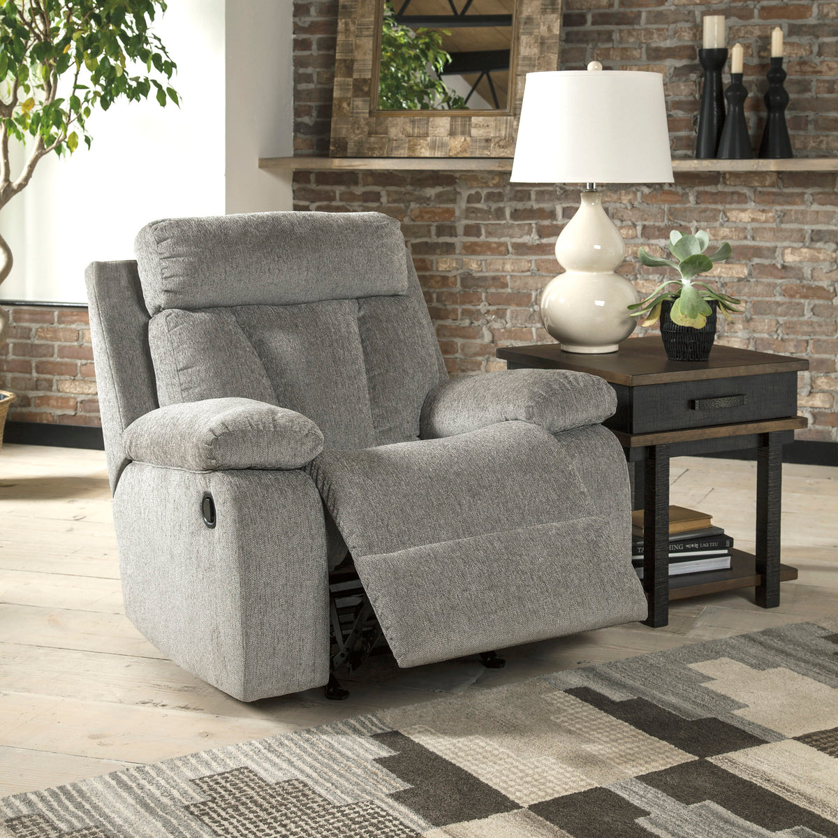 Grey Oversized Rocker Recliners Modern Gray Rocker Recliner – Caravana Furniture Shop