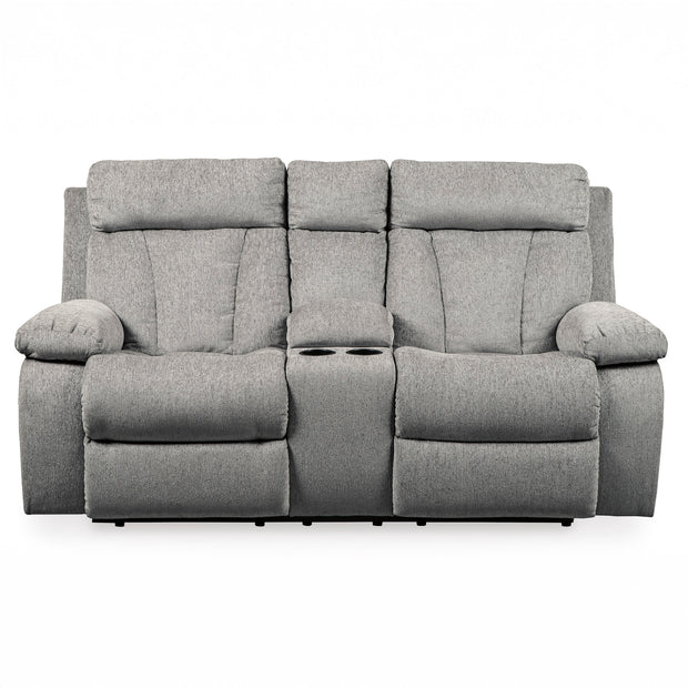 Modern Gray Recliner Loveseat