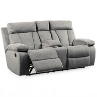 Modern Gray Recliner Loveseat