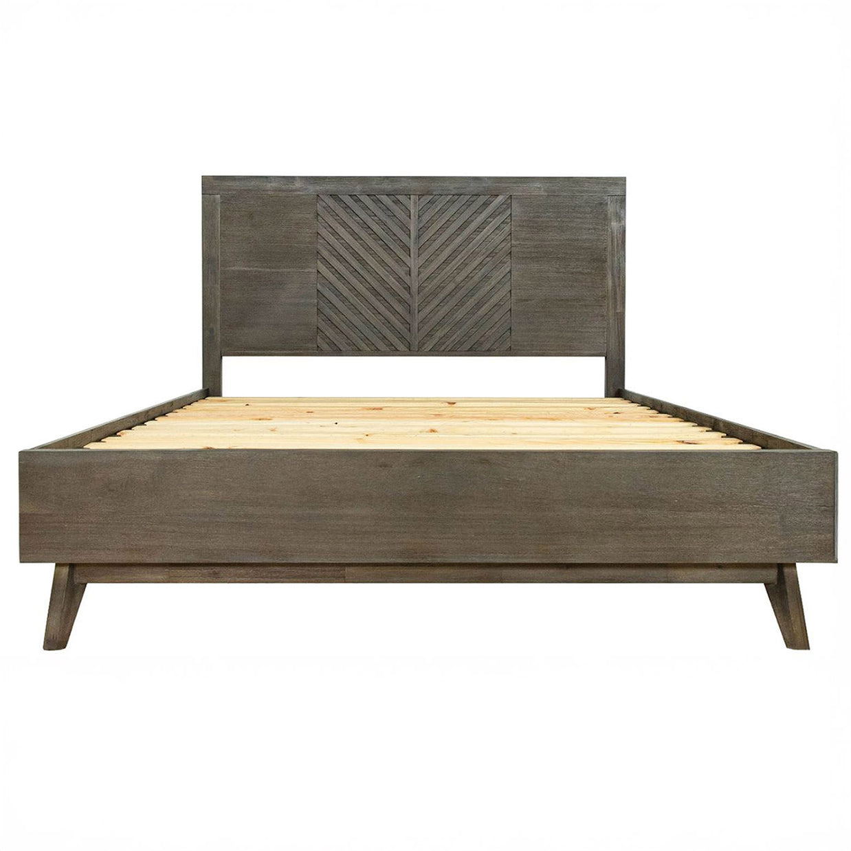 Mid-Century Dark Acacia Bedframe
