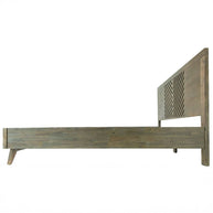 Mid-Century Dark Acacia Bedframe
