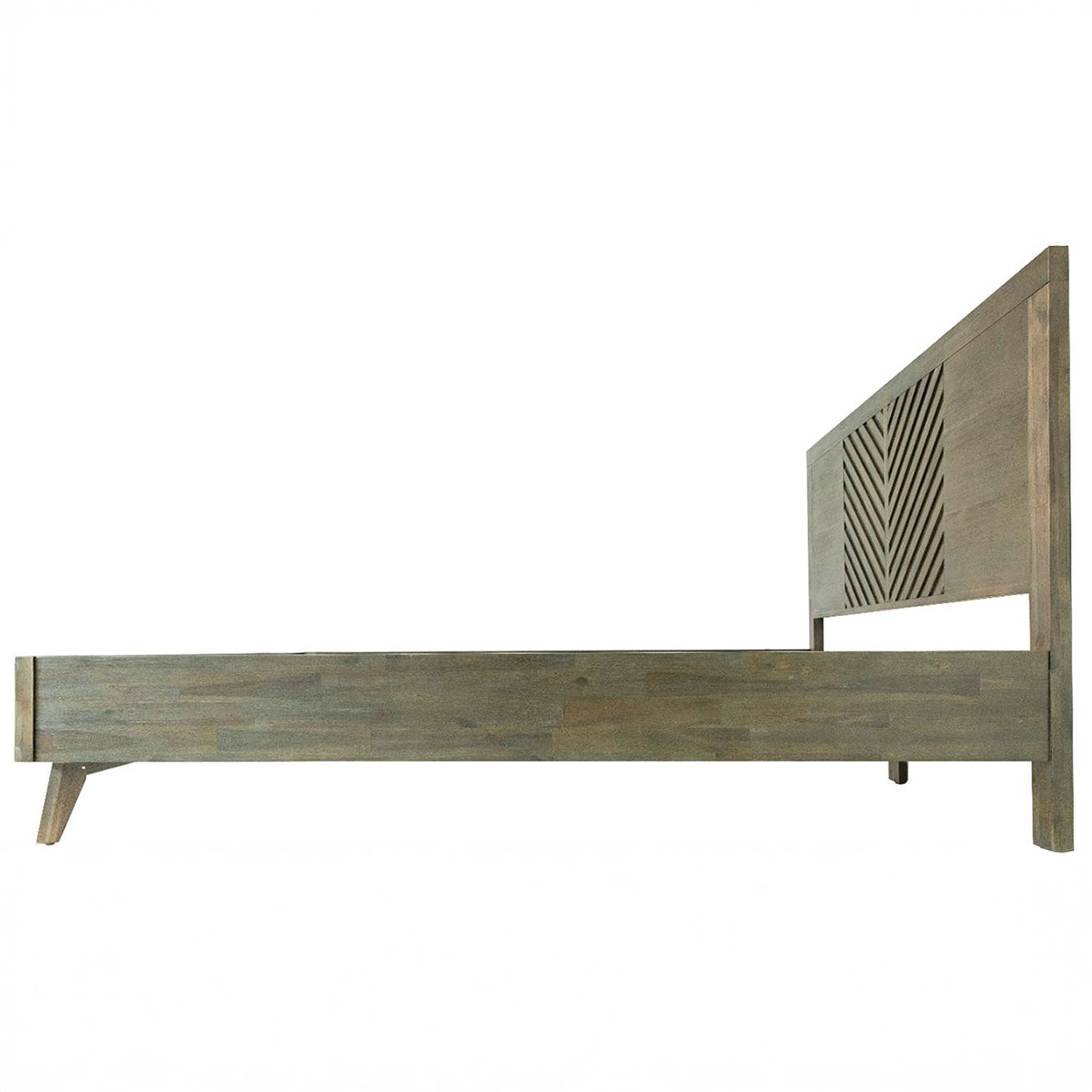Mid-Century Dark Acacia Bedframe