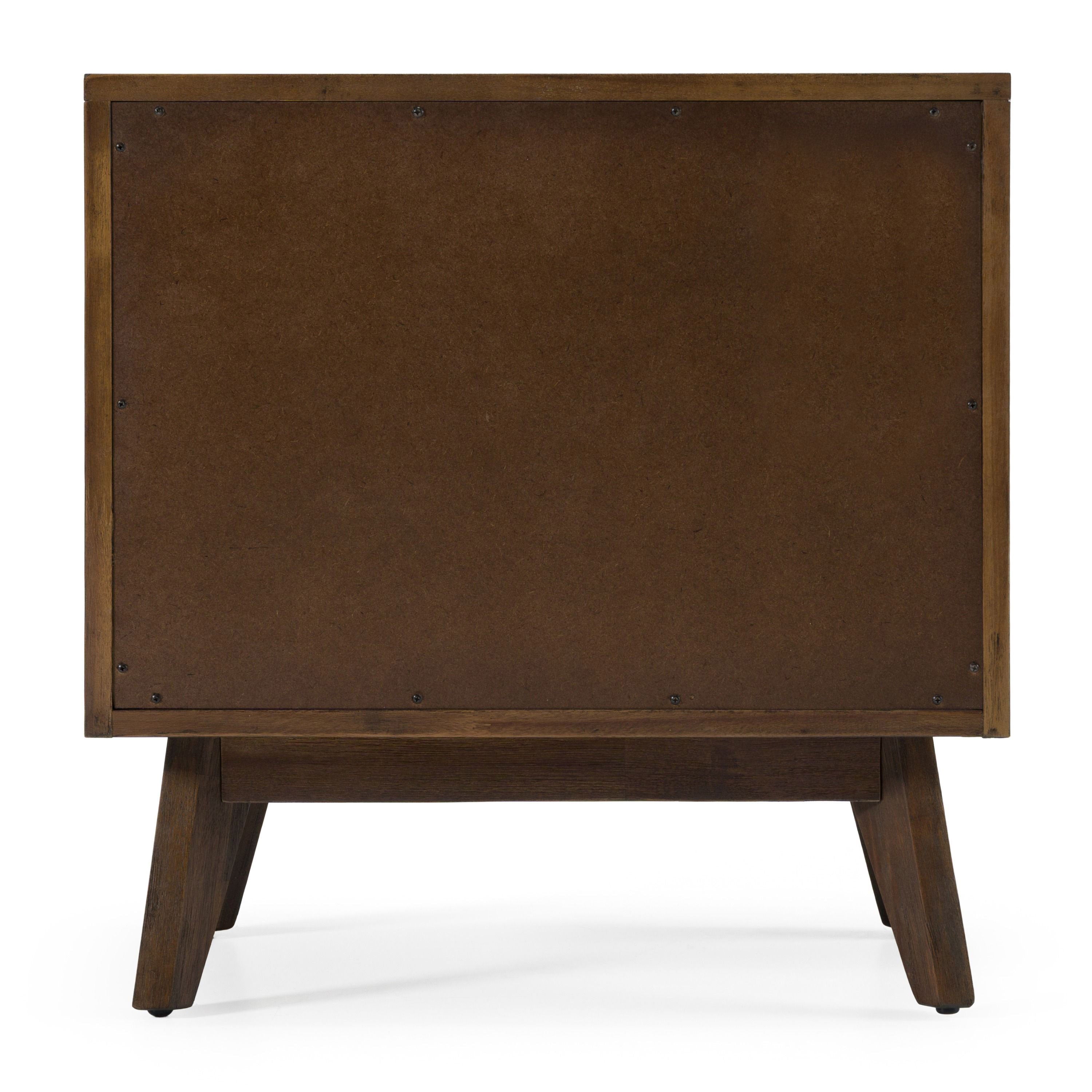 Mid-Century Dark Acacia Nightstand