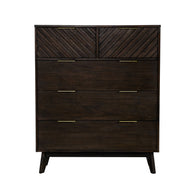Mid-Century Dark Acacia Chest of Drawers