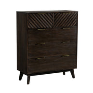 Mid-Century Dark Acacia Chest of Drawers