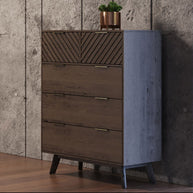 Mid-Century Dark Acacia Chest of Drawers