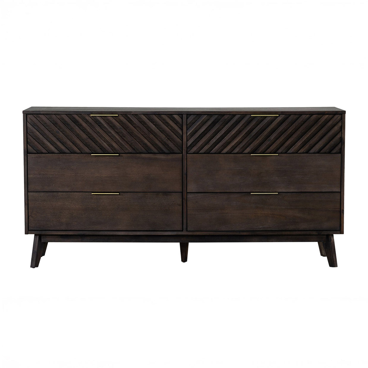 Mid-Century Dark Acacia Dresser