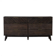 Mid-Century Dark Acacia Dresser