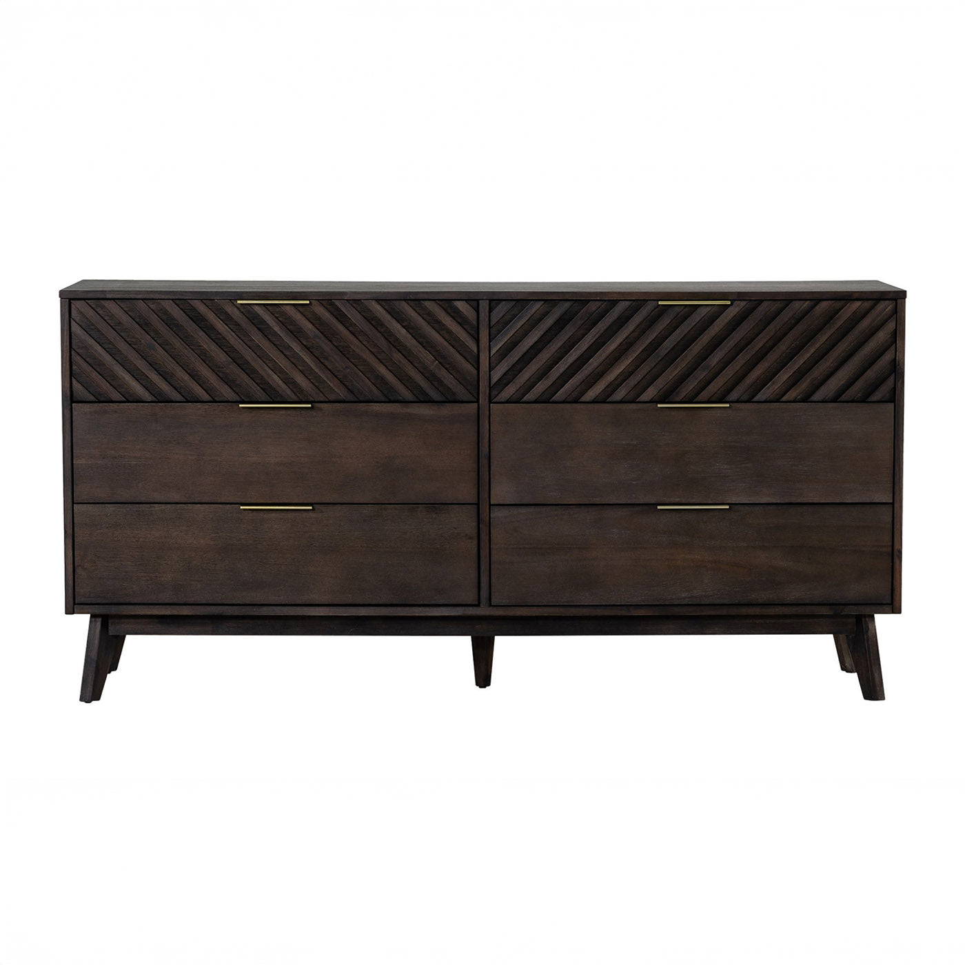 Mid-Century Dark Acacia Dresser