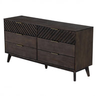 Mid-Century Dark Acacia Dresser