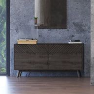 Mid-Century Dark Acacia Dresser