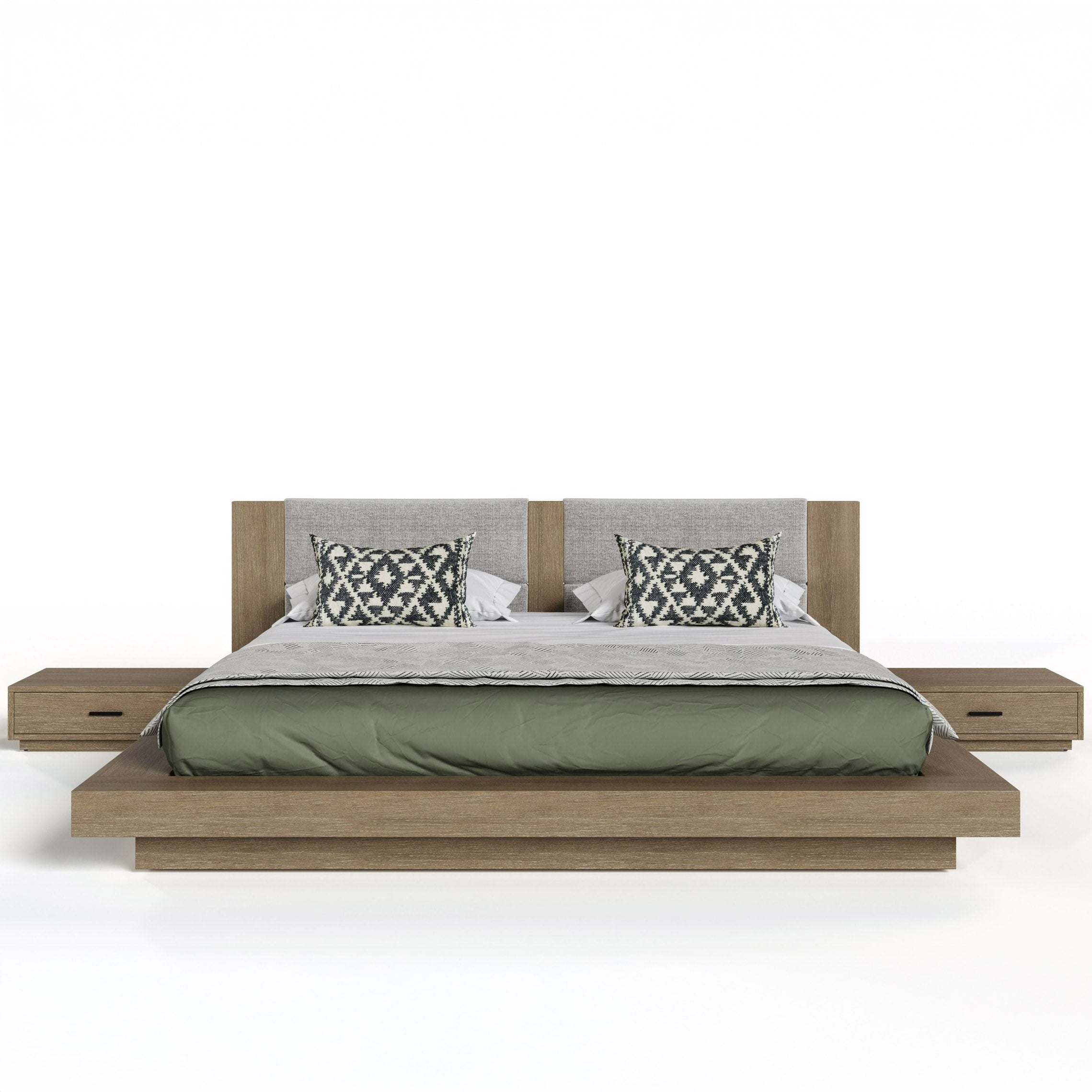 Contemporary Walnut & Gray 3 PC Bedroom Set