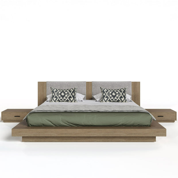 Contemporary Walnut & Gray 3 PC Bedroom Set