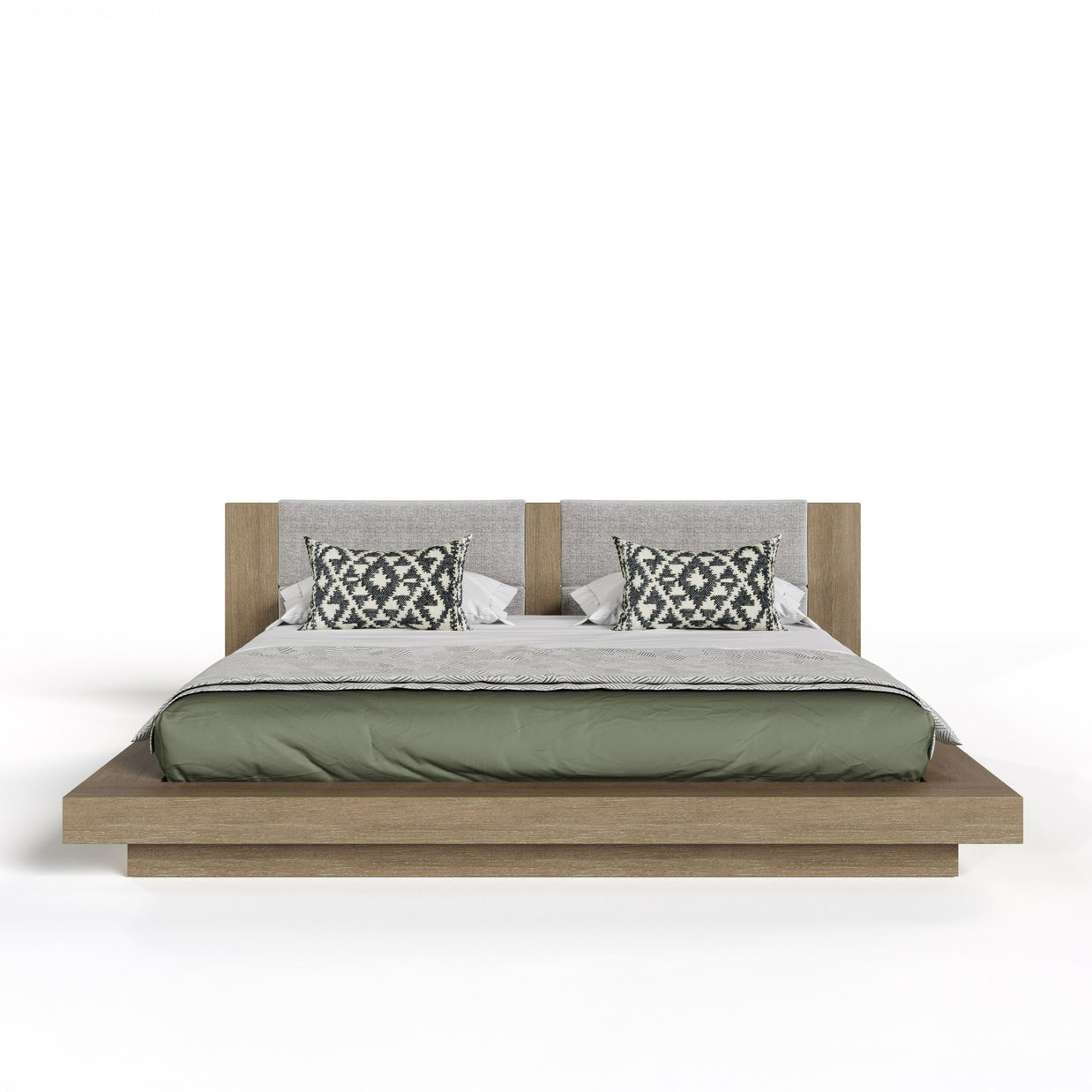 Contemporary Walnut & Gray 3 PC Bedroom Set