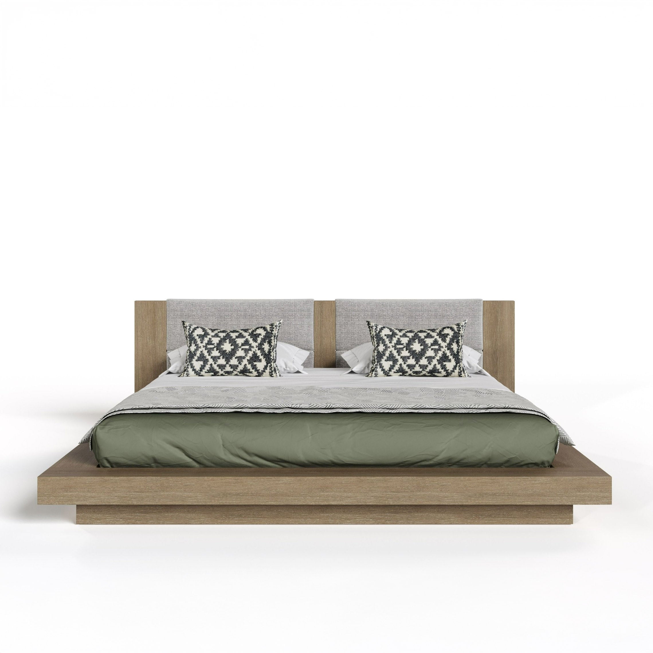 Contemporary Walnut & Gray 3 PC Bedroom Set