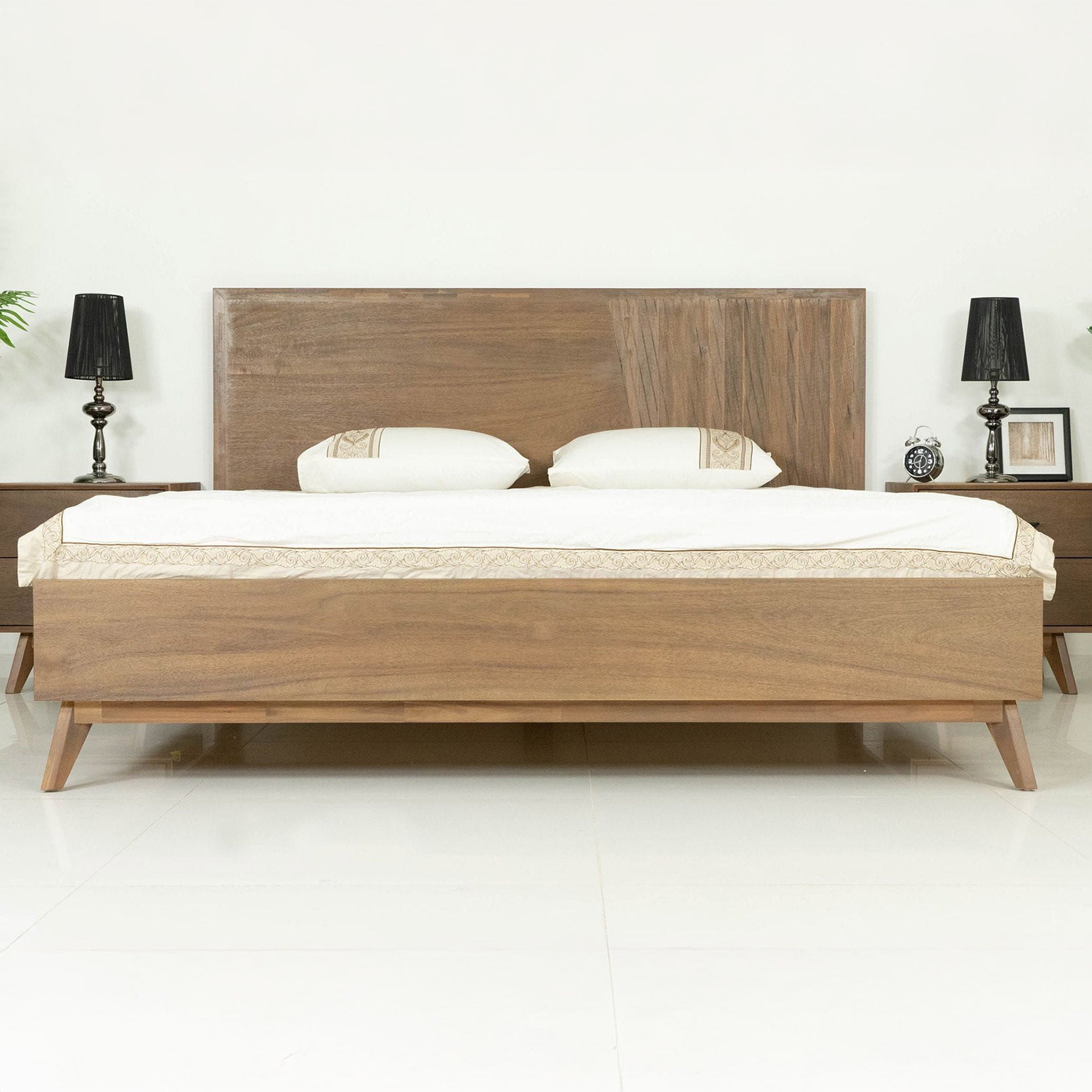 Contemporary Natural Mid-Century Bedframe