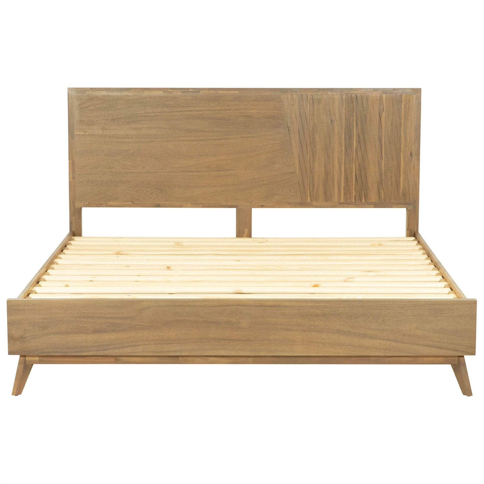 Contemporary Queen Natural Mid-Century 5 PC Bedroom Set