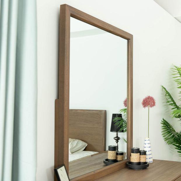 Contemporary Natural Mid-Century Dresser Mirror