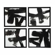 Abstract Black & White Wall Art Set