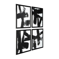 Abstract Black & White Wall Art Set