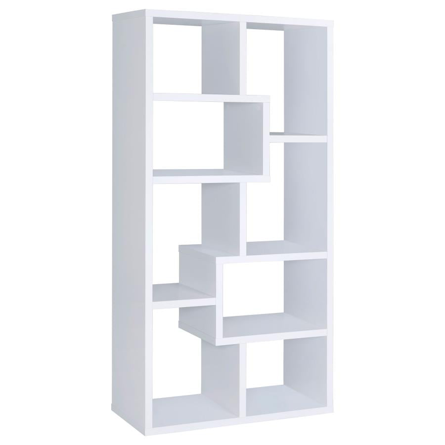 8-Shelf Geometric Bookcase