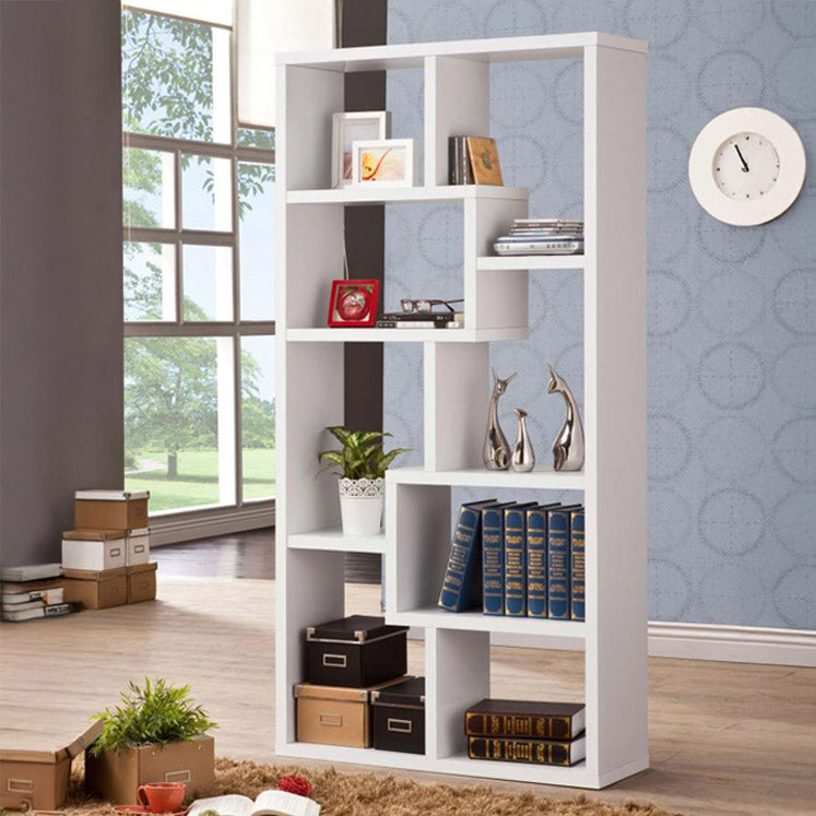 8-Shelf Geometric Bookcase