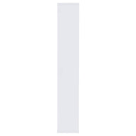 Contemporary Geometric White Finish Bookcase