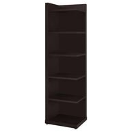 Modern Corner Cappuccino Bookcase