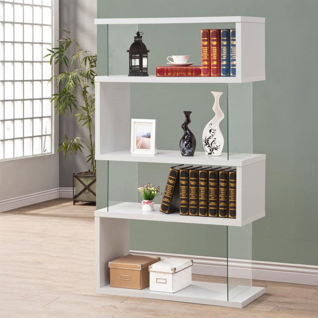 Glossy Zig-Zag Bookcase