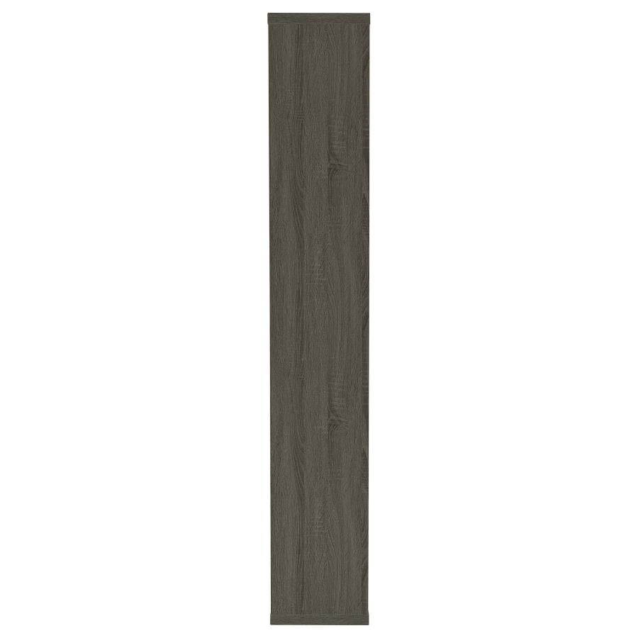 Geometric Weathered Gray Bookcase