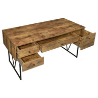 Industrial Style 4-Drawer Writing Desk