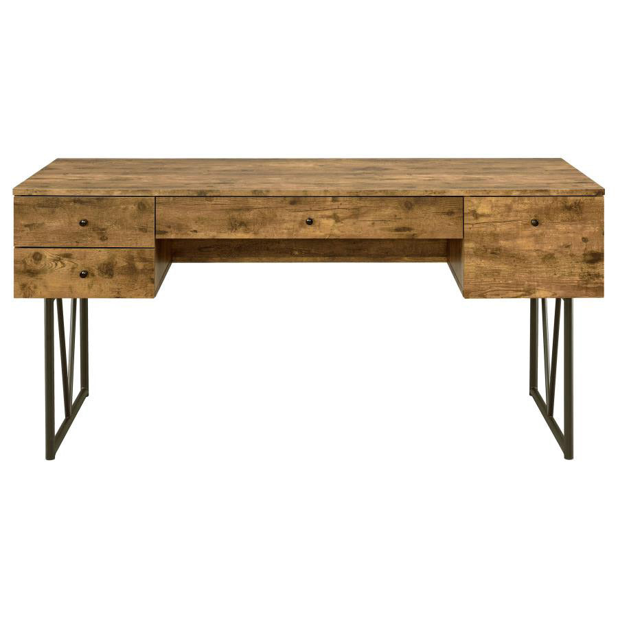 Industrial Style 4-Drawer Writing Desk