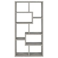 Geometric Gray Driftwood Bookcase