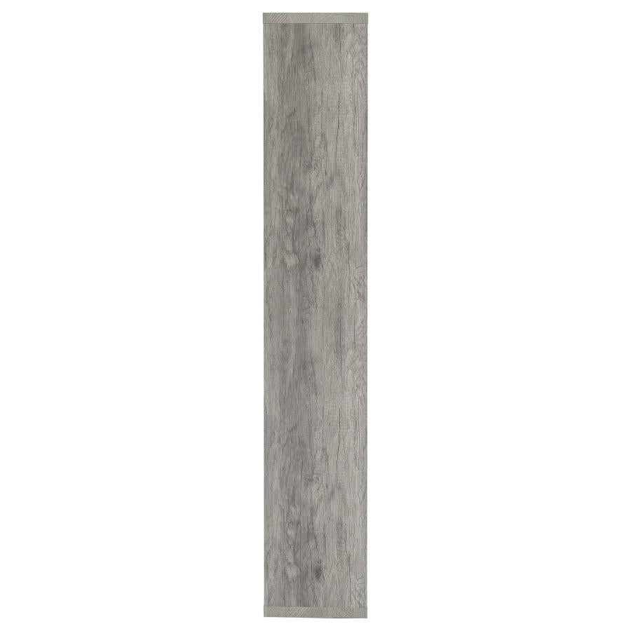 Geometric Gray Driftwood Bookcase