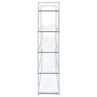 Contemporary Chrome & Glass Bookcase