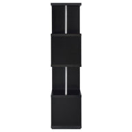 4-Shelf Geometric & Chrome bookcase