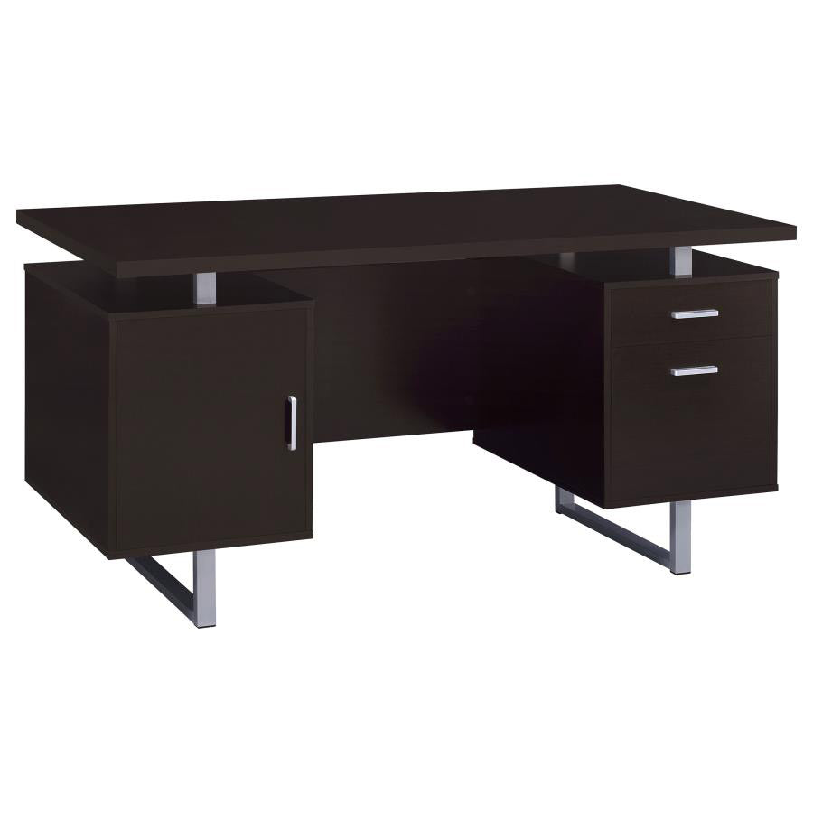 Modern Metal & Wood Storage Office Desk