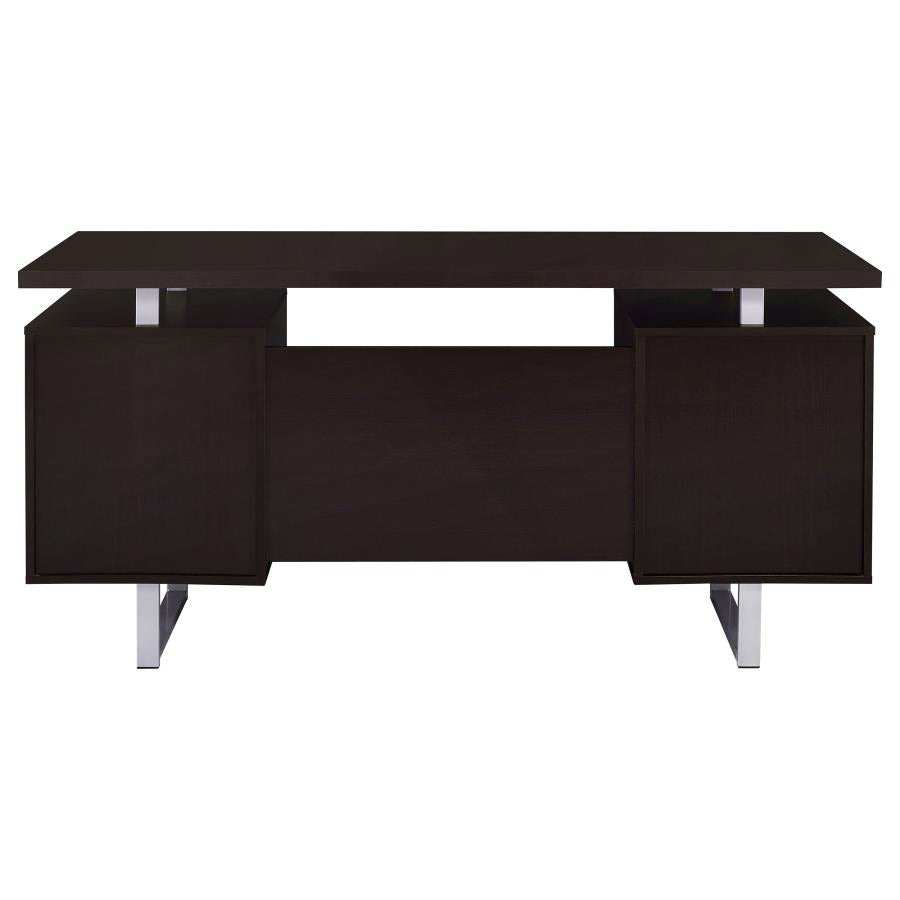 Modern Metal & Wood Storage Office Desk