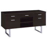 Modern Cappuccino Credenza Desk