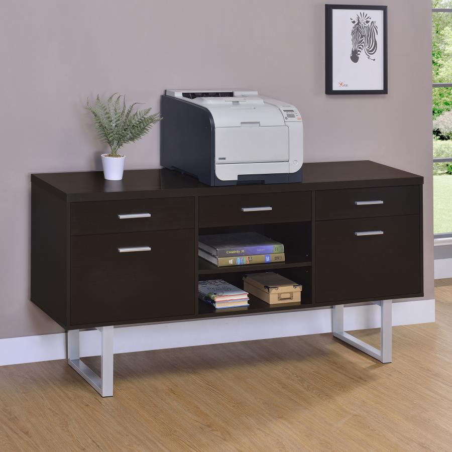 Modern Cappuccino Credenza Desk