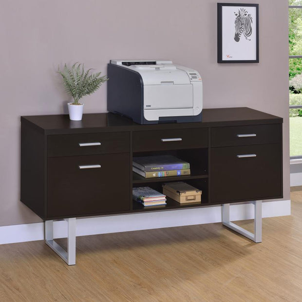 Modern Cappuccino Credenza Desk