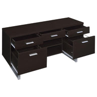Modern Cappuccino Credenza Desk