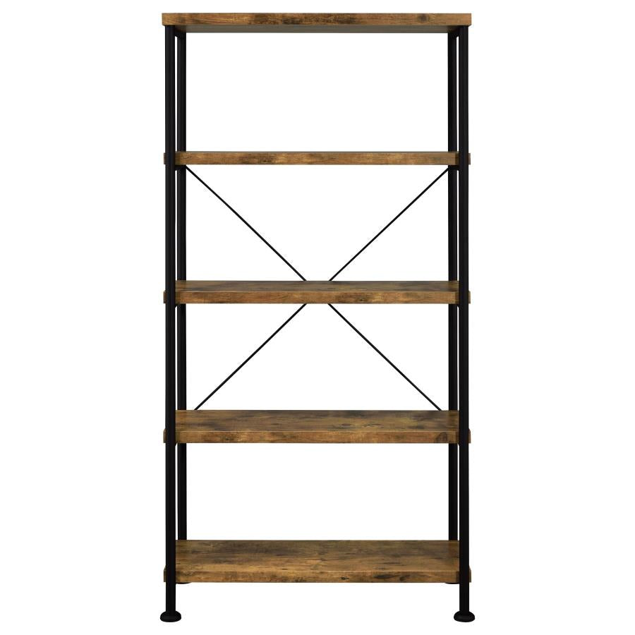Antique Nutmeg & Black Finish Bookcase